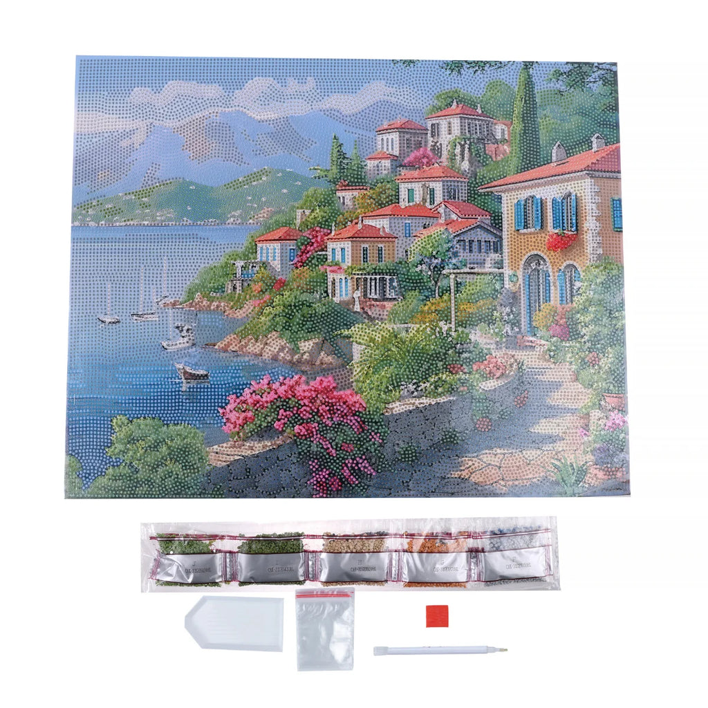 Craft Buddy Blossoms & Blue Waters Crystal Art Canvas Kit 40 x 50cm