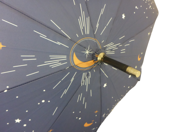 Spirit of Equinox Blue Constellation Night Sky Walking Stick Umbrella