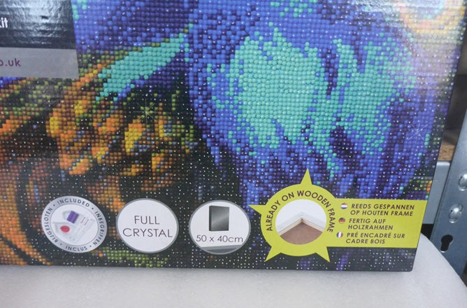Blue Rhapsody Peacocks Crystal Art Canvas Kit | 40 x 50cm | Craft Buddy