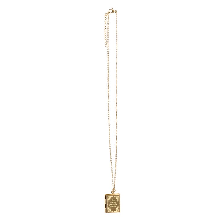 Book Club Gold Tone 3D Book Shaped Jewellery Set | Necklace & Earrings Gift Box