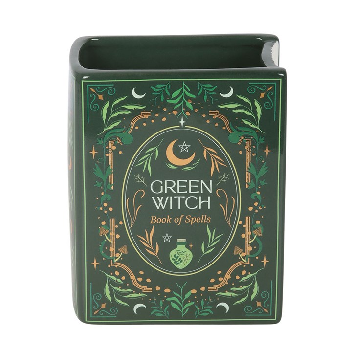 Green Witch Book of Spells Shaped Flower Vase | Gothic Book Club | Something Different