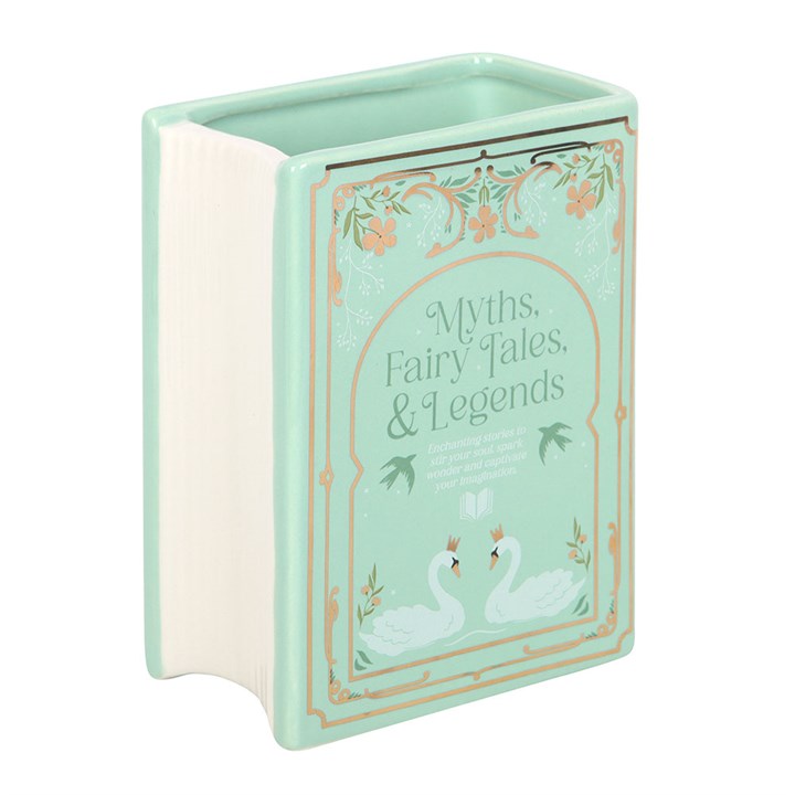 Something Different Book Club Myths Fairy Tales & Legends Green Ceramic Book Flower Vase