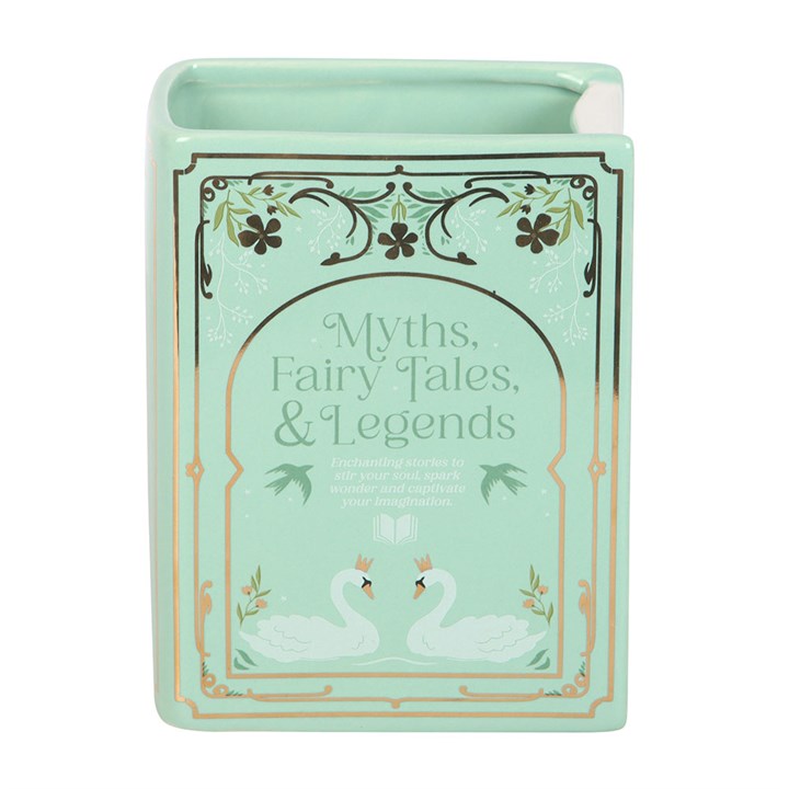 Something Different Book Club Myths Fairy Tales & Legends Green Ceramic Book Flower Vase