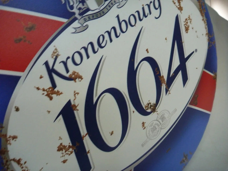 Kronenbourg Retro Metal Bottle Cap Wall Sign – Bar & Man Cave Decor