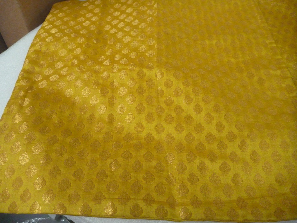 Shared Earth Brocade Cushion Cover Yellow Set of 2 40x40cm - Preloved