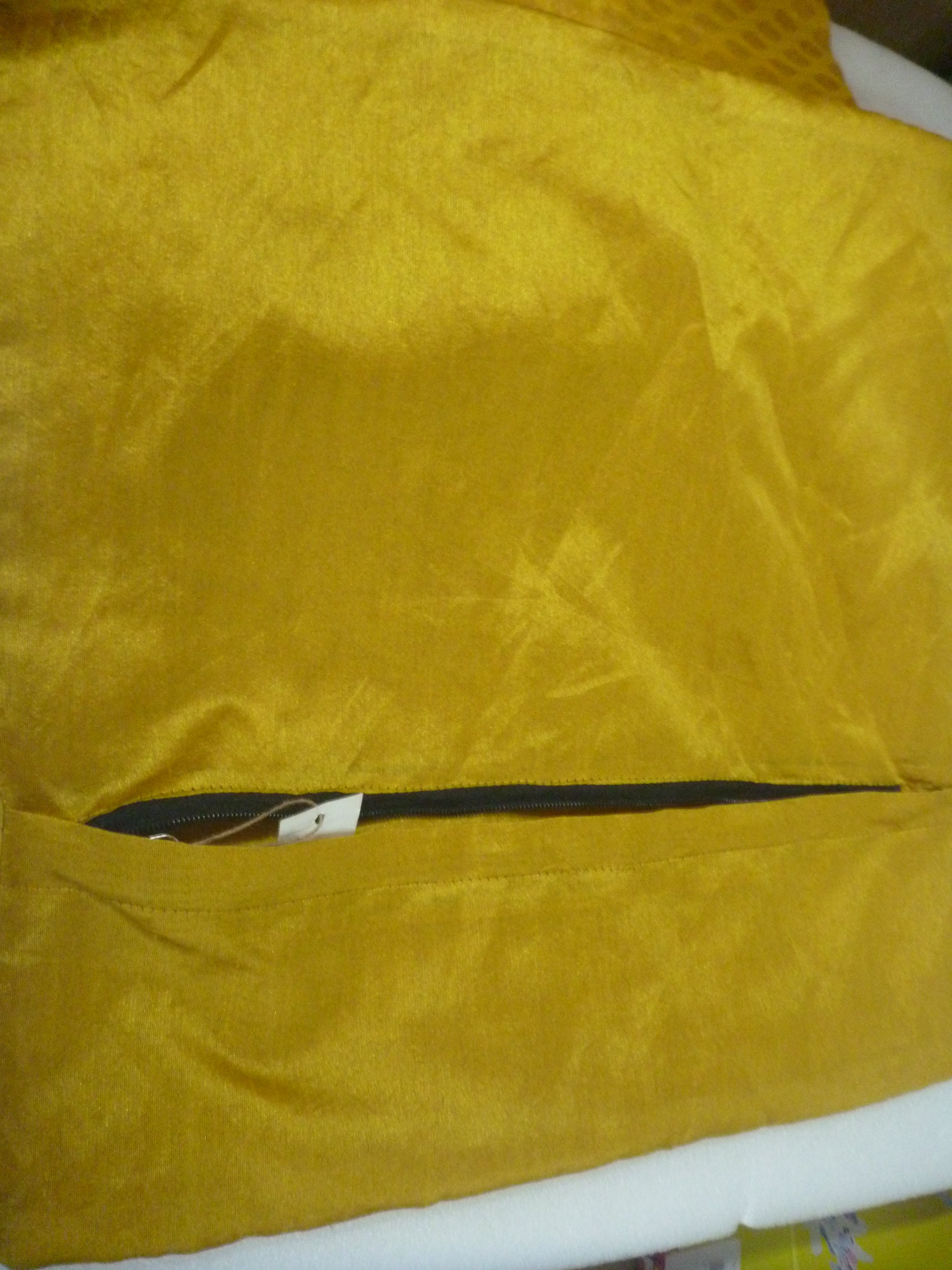 Shared Earth Brocade Cushion Cover Yellow Set of 2 40x40cm - Preloved