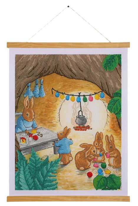 Craft Buddy Crystal Diamond Art Scroll Kit Peter Rabbit The Burrow 35 x 45cm
