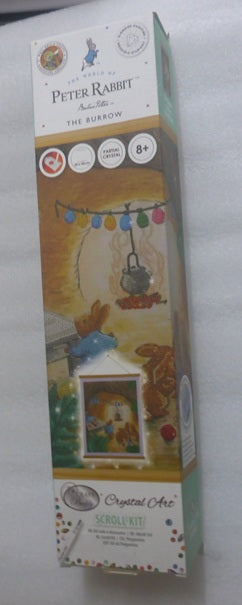 Craft Buddy Crystal Diamond Art Scroll Kit Peter Rabbit The Burrow 35 x 45cm