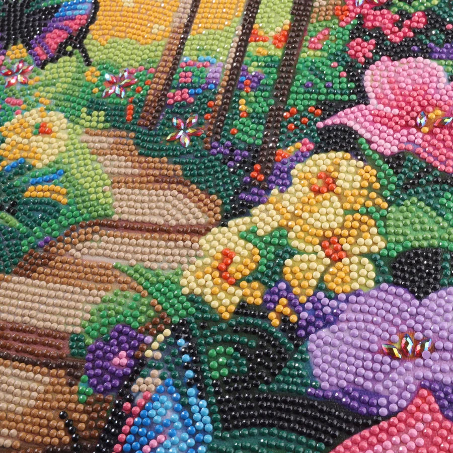 Butterfly Lane Crystal Art Canvas Kit | 40 x 50cm | Craft Buddy