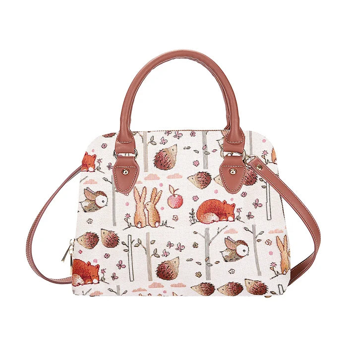 Signare Tapestry Convertible Grab & Shoulder Bag - Ginger Betty Woodland