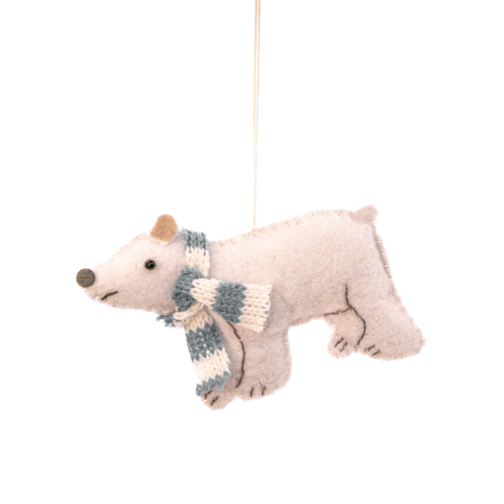 Sass & Belle Arctic Animals Felt Hanging Christmas Decorations Set of 3