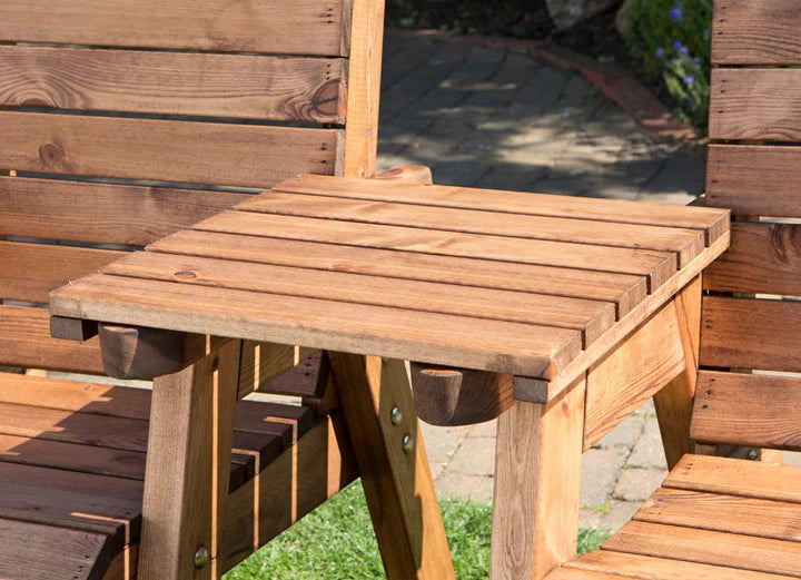 Handcrafted 2-Seater Garden Love Seat | Wooden Patio Bench, Made in UK