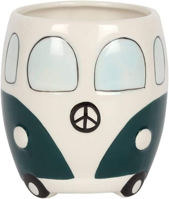 Something Different Retro Peace Bus Campervan Ceramic Mug | Dark Green