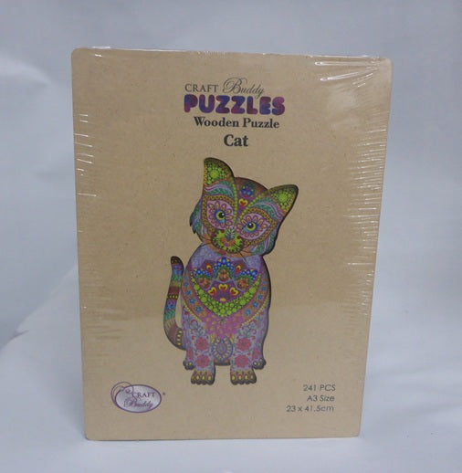 Craft Buddy Premium Wooden Jigsaw Puzzle | Cat | 241 Pieces