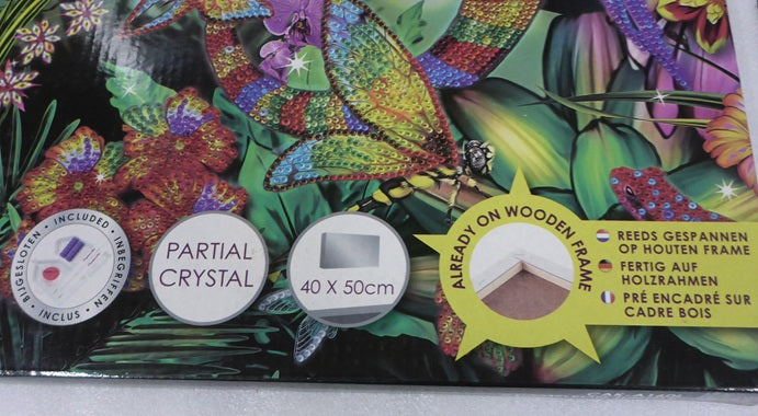 Chameleon Jungle Crystal Art Canvas Kit | 40 x 50cm | Craft Buddy