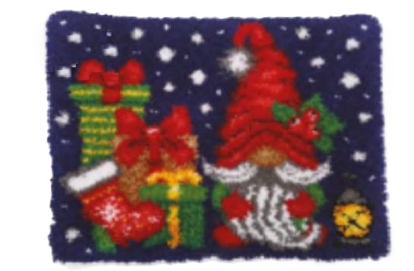 Craft Buddy Christmas Gnome Latch Hook Rug Kit