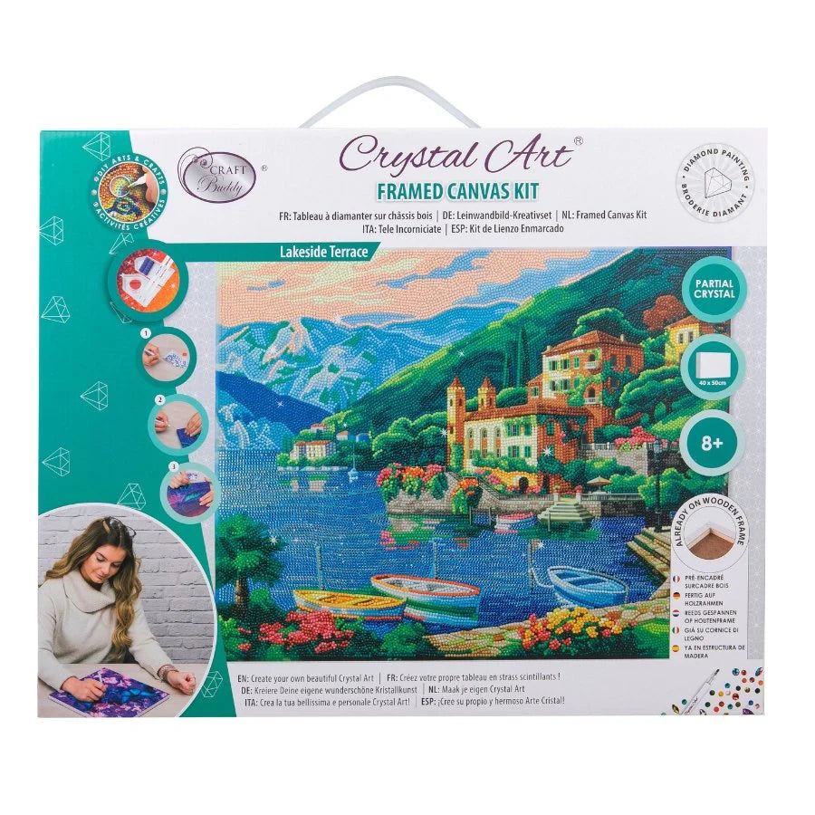 Coastline Crystal Art Canvas Kit | 40 x 50cm | Craft Buddy
