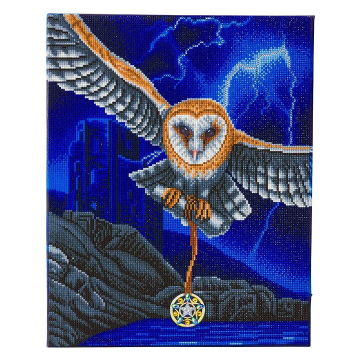 Craft Buddy Heart of the Storm Owl LED Light-Up Crystal Art Canvas Kit 40 x 50cm