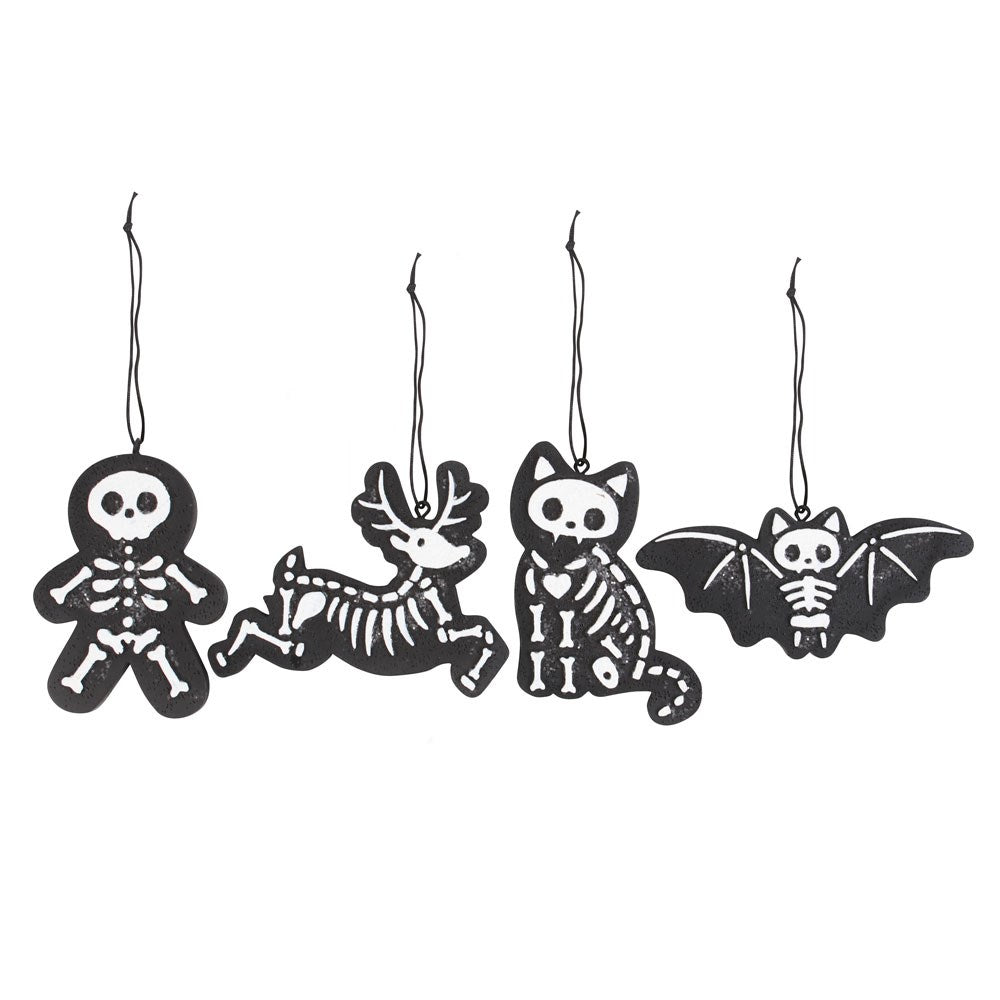 Something Different Gothic Skeleton Gingerbread Christmas Decorations Set of 4 | Creepmas Ornaments (Copy)