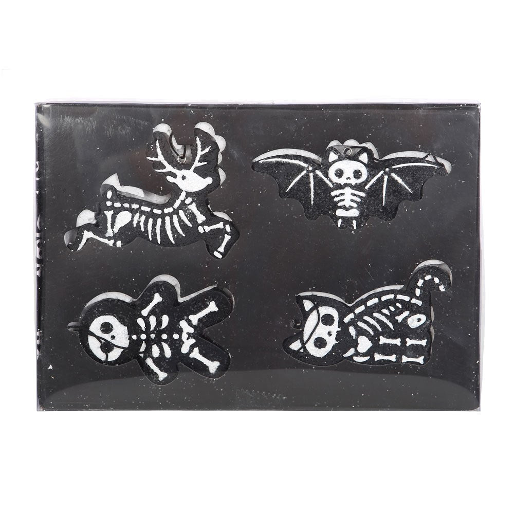 Something Different Gothic Skeleton Gingerbread Christmas Decorations Set of 4 | Creepmas Ornaments (Copy)