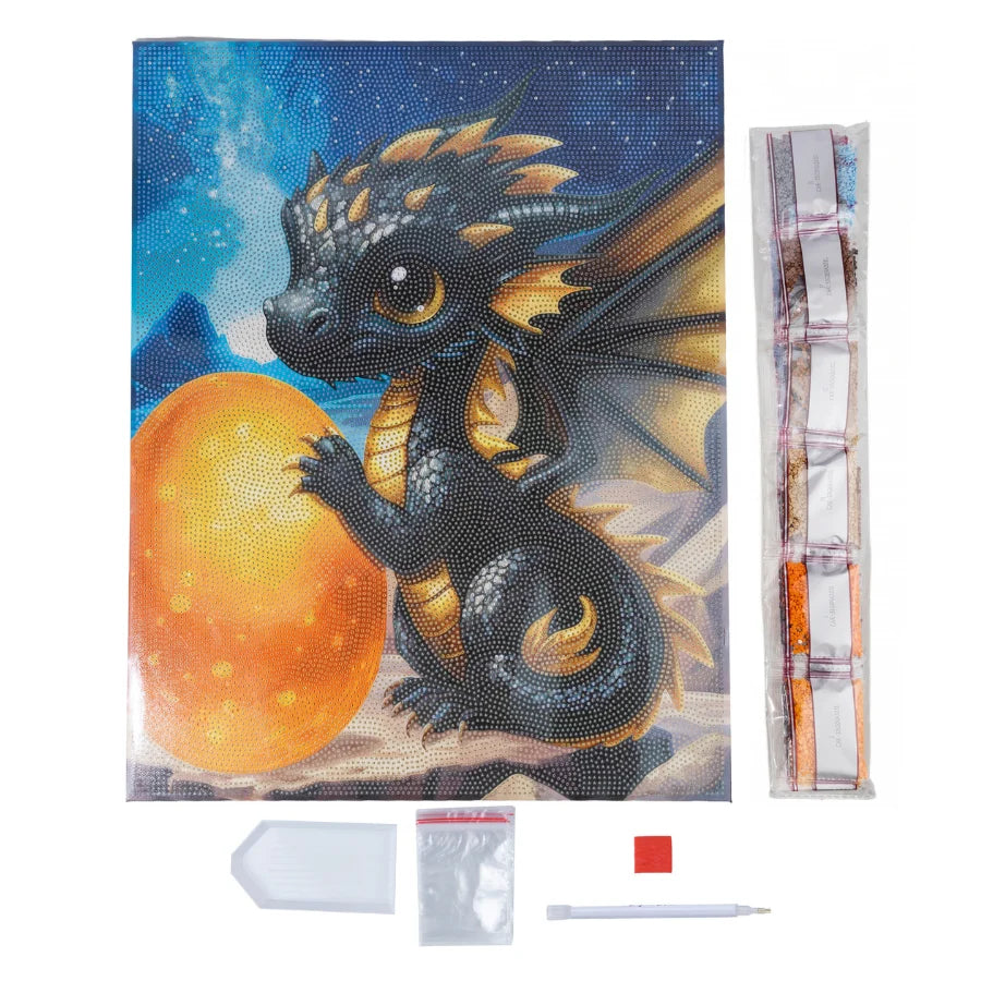 Craft Buddy Dragon's Treasure Crystal Art Canvas Kit 40 x 50cm