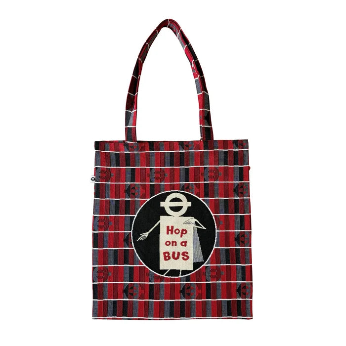 Signare Tapestry Flat Tote Shopper Bag - TFL Hop on a Bus