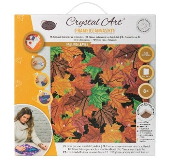 Craft Buddy Crystal Diamond Art Canvas Kit Falling Leaves 30 x 30cm