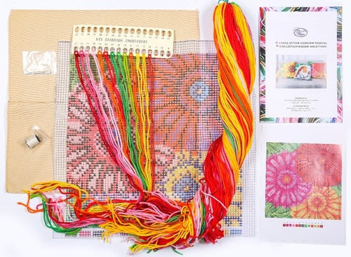 Craft Buddy Flower Burst Cross Stitch Cushion Kit