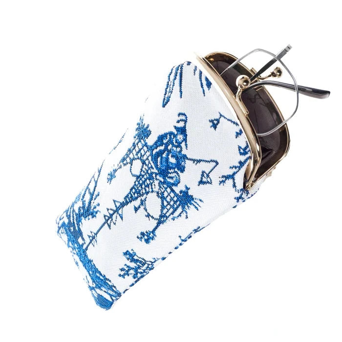 Signare Tapestry Clasp Top Soft Glasses Case - Chinoiserie