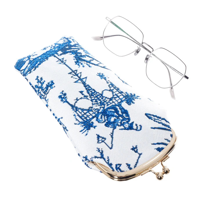 Signare Tapestry Clasp Top Soft Glasses Case - Chinoiserie