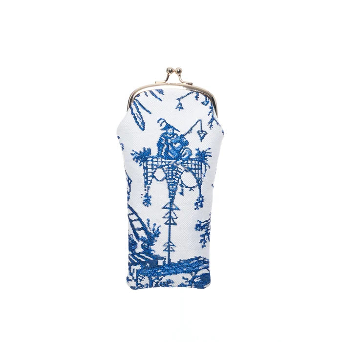 Signare Tapestry Clasp Top Soft Glasses Case - Chinoiserie