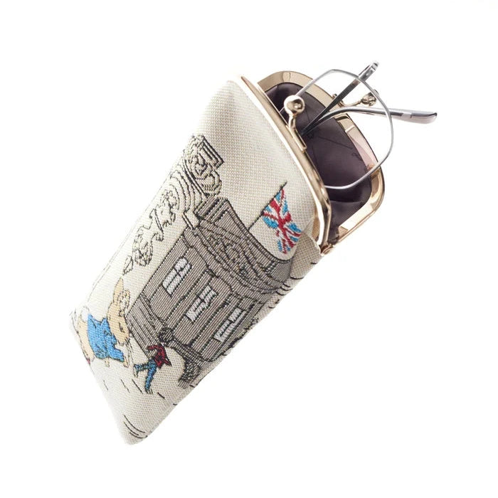 Signare Tapestry Clasp Top Soft Glasses Case - Peter Rabbit Victorian