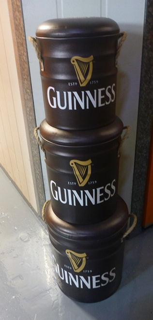 Kozzy Retro Design 2 in 1 Padded Storage Stool - Guinness Harp