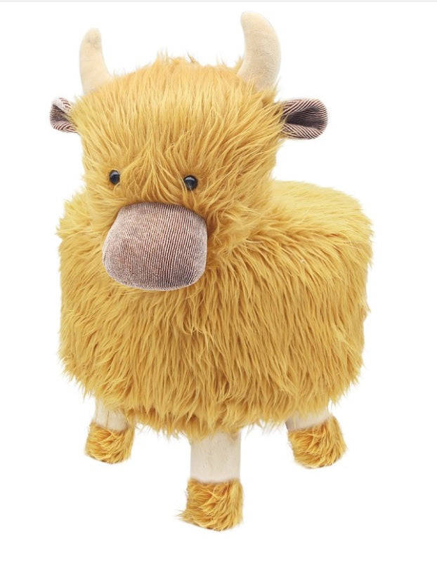 Lesser & Pavey Highland Cow Children's Padded Stool