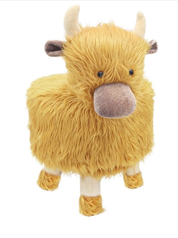 Lesser & Pavey Highland Cow Children's Padded Stool