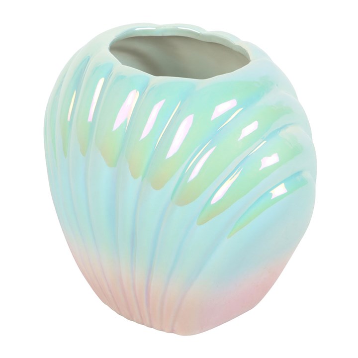 Something Different High Tides Iridescent Scallop Shell Flower Vase