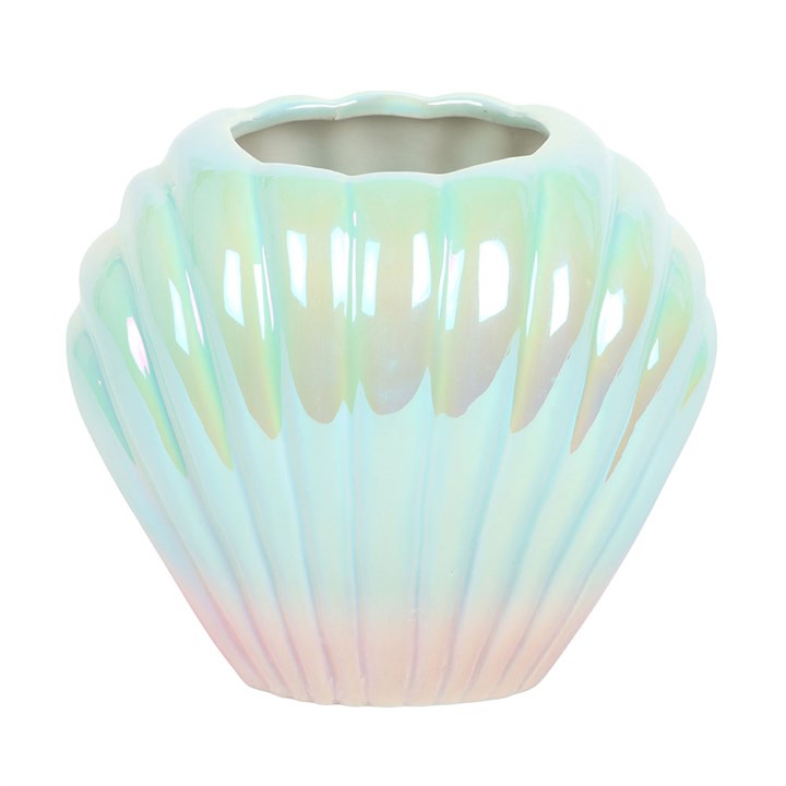 Something Different High Tides Iridescent Scallop Shell Flower Vase