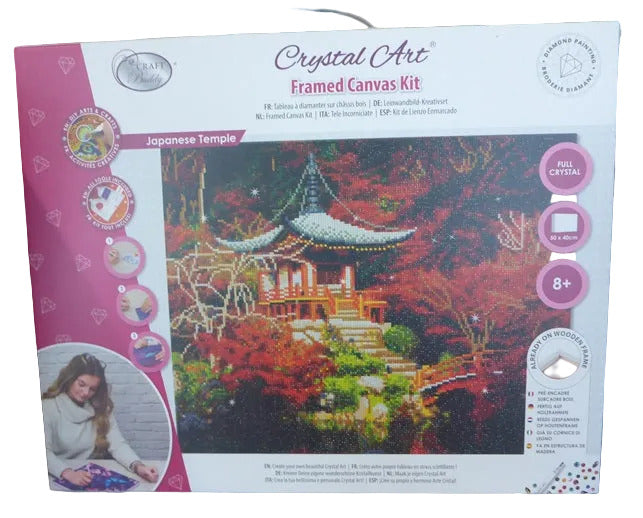 Japanese Temple Crystal Art Canvas Kit | 40 x 50cm | Craft Buddy