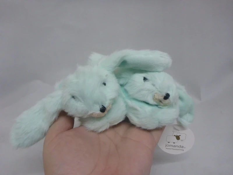 Jomanda Mint Green Bunny Rabbit Plush Baby Slippers - 0-6months