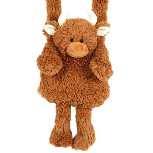 Jomanda Brown Highland Coo Cow Plush Hand Muff for Children