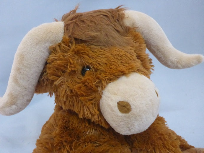 Jomanda Scottish Highland Cow with Horns Soft Plush Toy 30cm