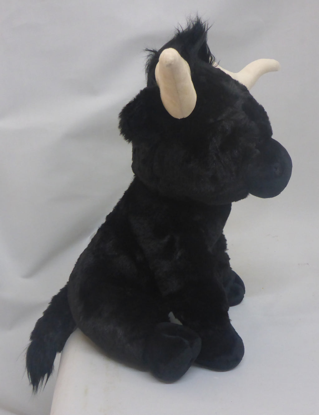 Jomanda Large Soft Plush Texas Longhorn Toy – Black 30cm