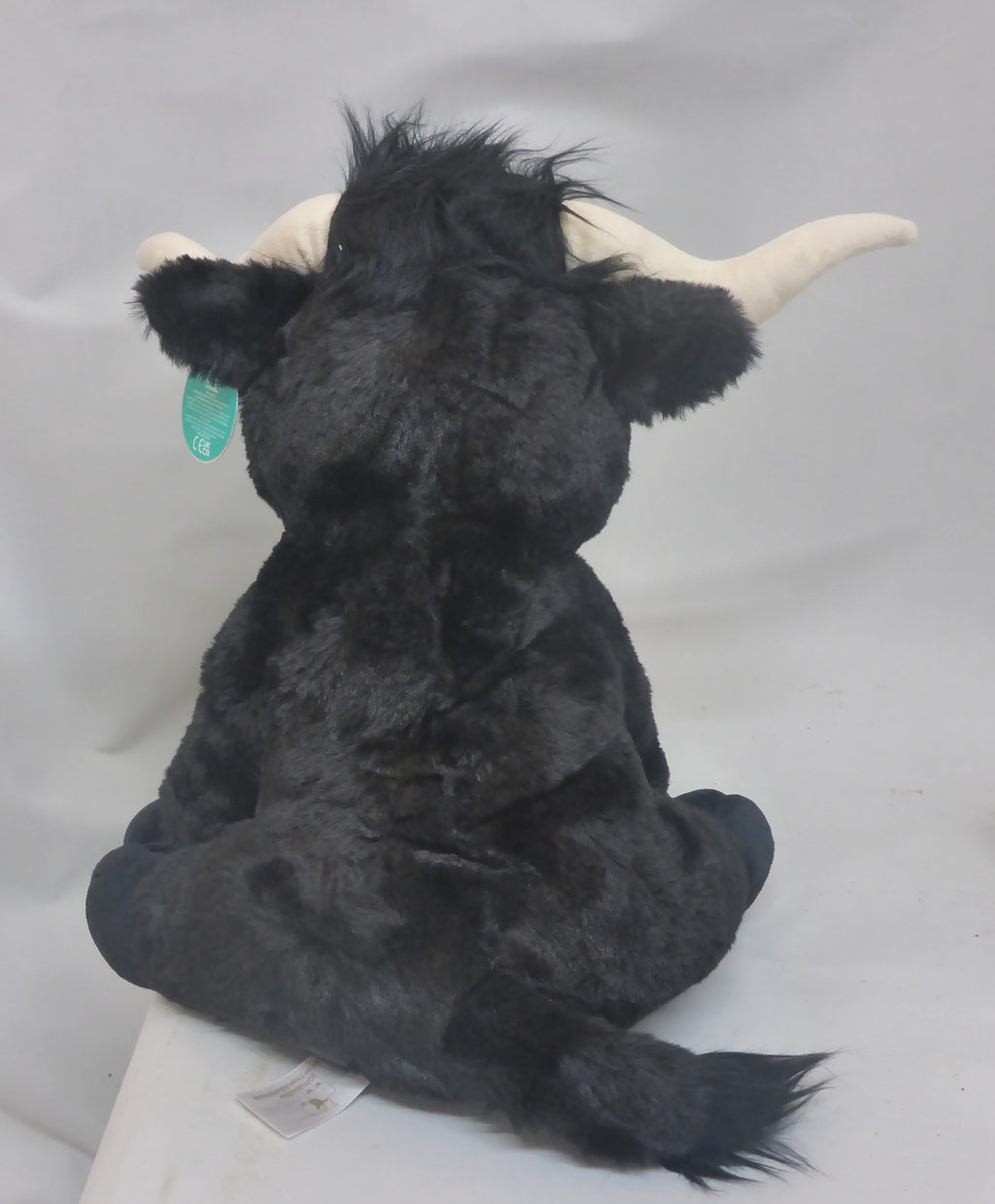 Jomanda Large Soft Plush Texas Longhorn Toy – Black 30cm