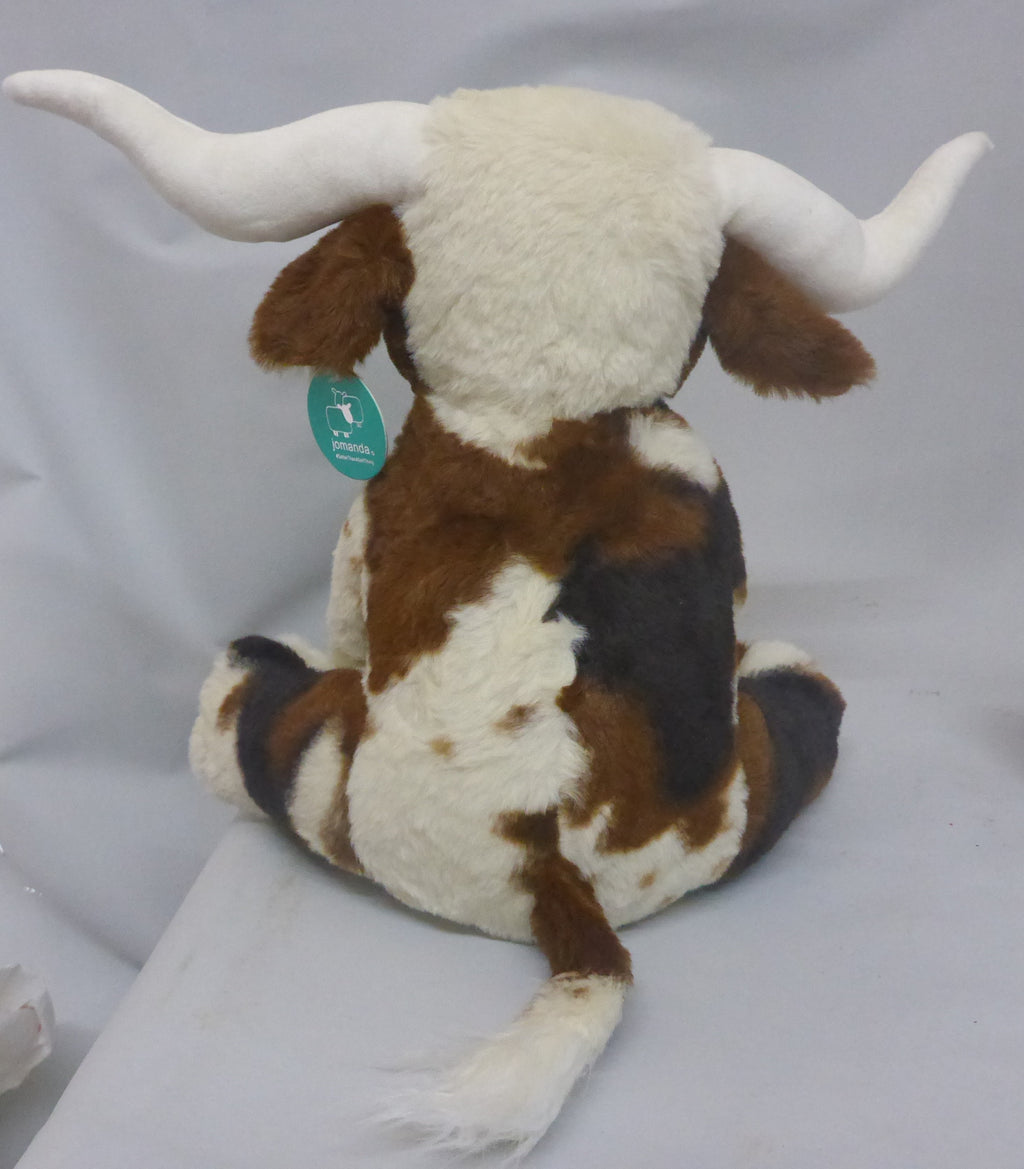 Jomanda Texas Longhorn Brown and Cream Cow Soft Plush Toy 30cm
