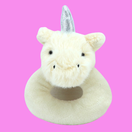 Jomanda White Unicorn Plush Baby Rattle