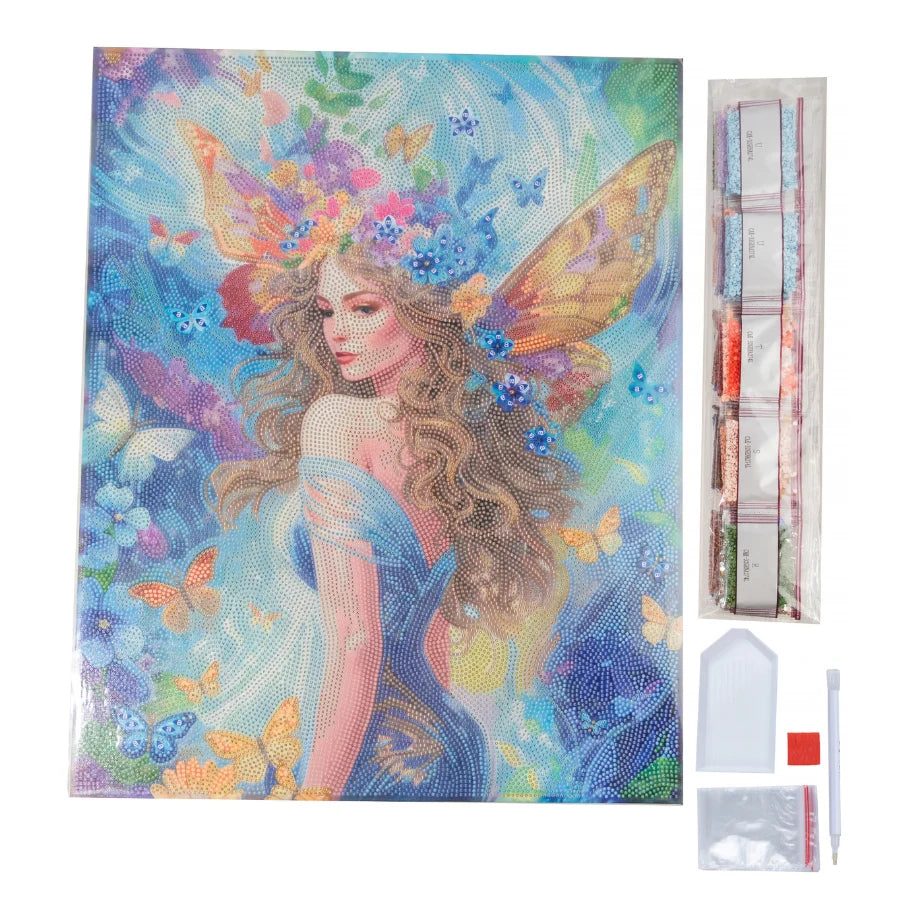 Craft Buddy Kaleidoscopic Fairy Crystal Art Canvas Kit 40 x 50cm