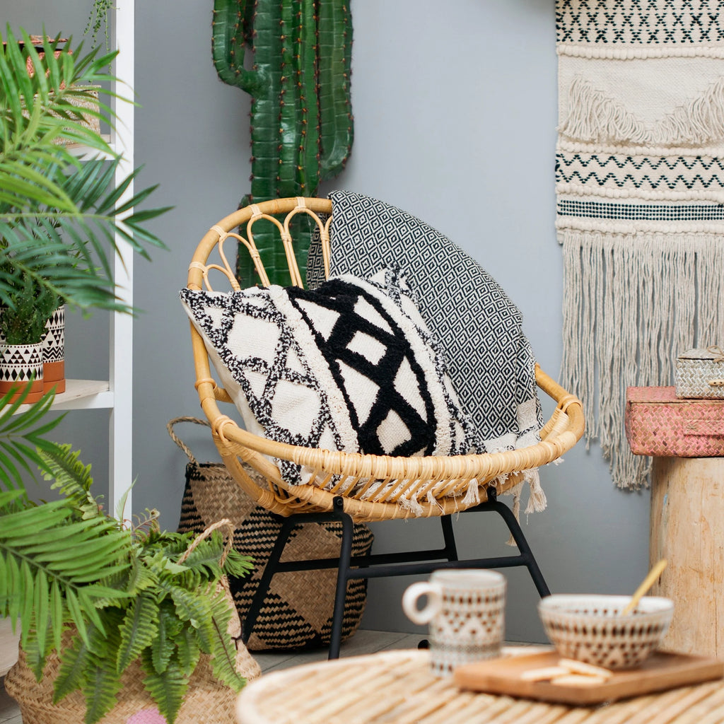 Sass & Belle Scandi Boho Geometric Cushion Cover 40cm