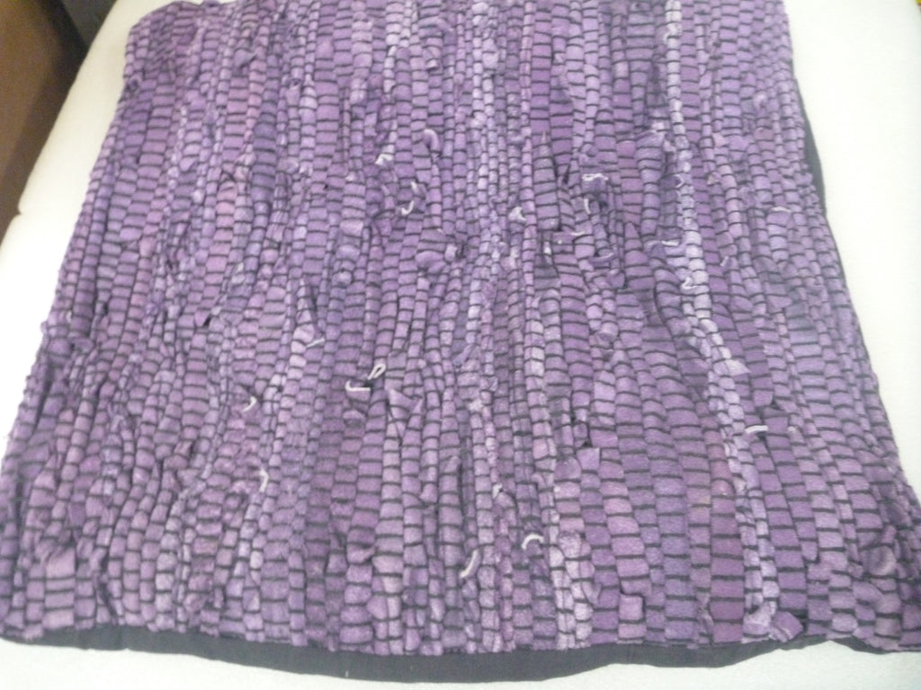 Shared Earth Purple Recycled Leather Cushion Cover 40 x 40cm