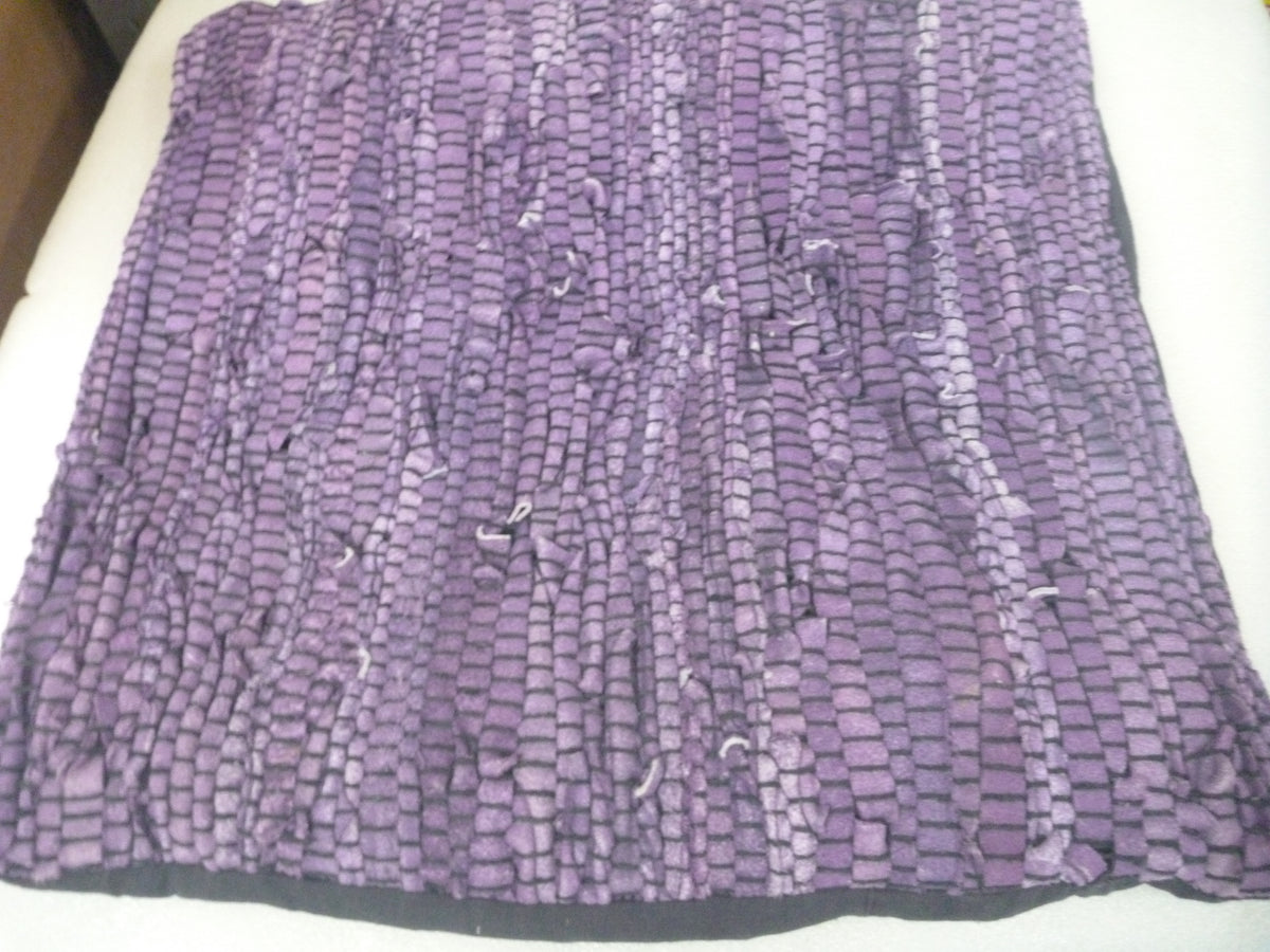 Shared Earth Purple Recycled Leather Cushion Cover 40 x 40cm