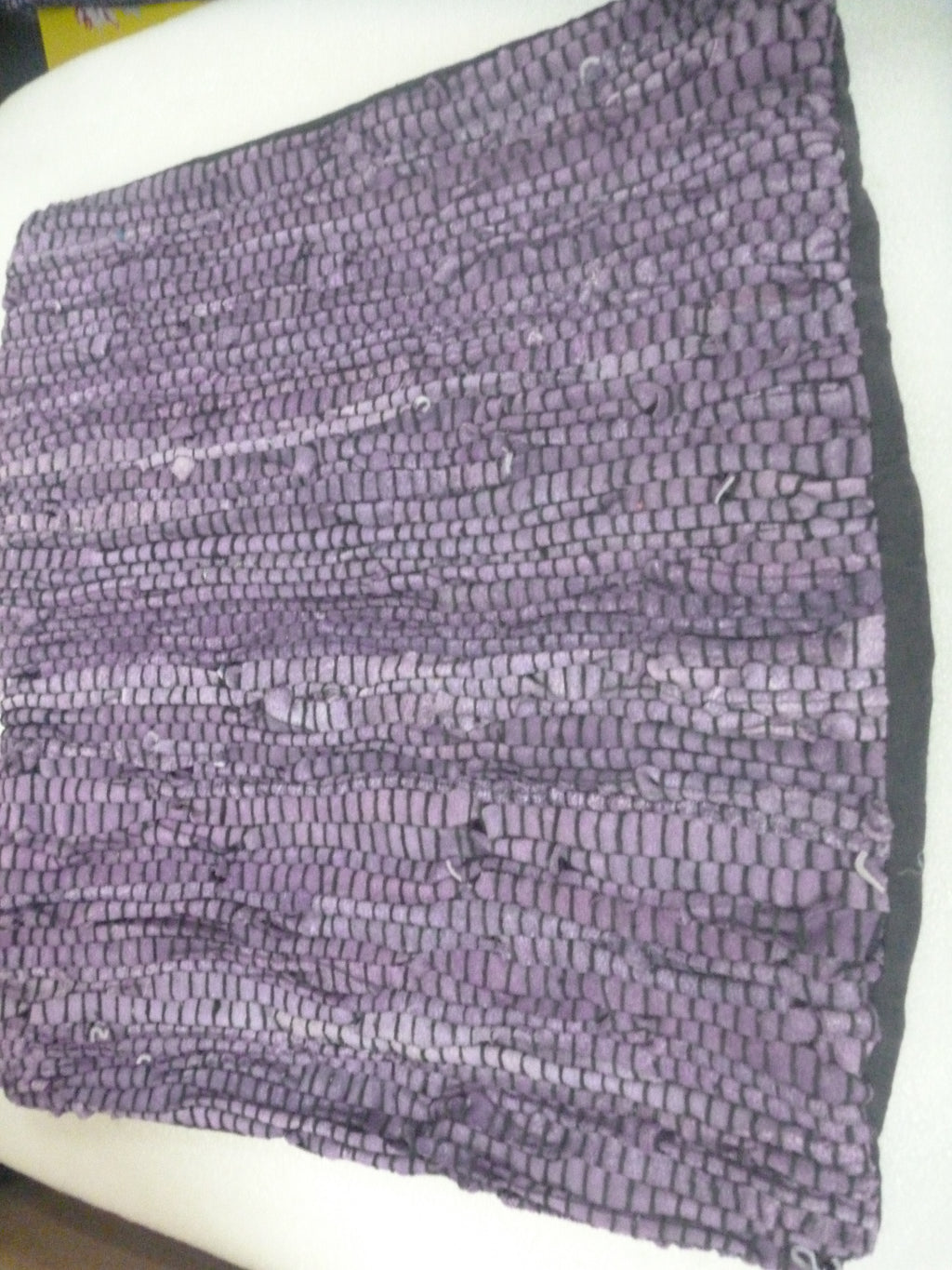 Shared Earth Purple Recycled Leather Cushion Cover 40 x 40cm